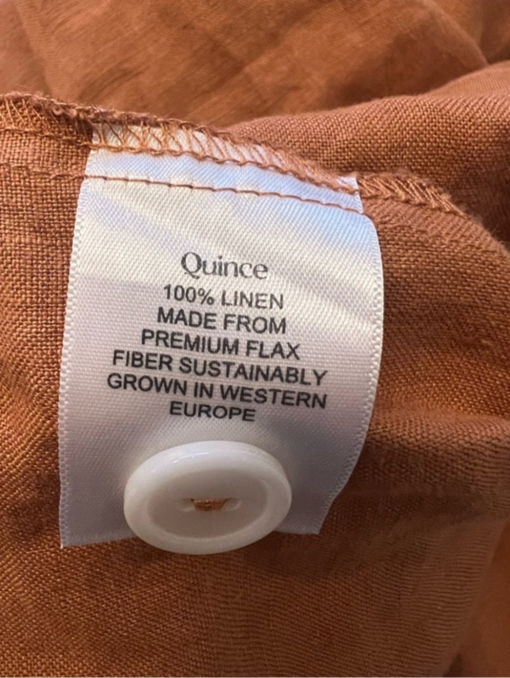 Quince Linen Midi Dress in Rust - Picture 5 of 5